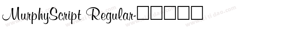 MurphyScript Regular字体转换